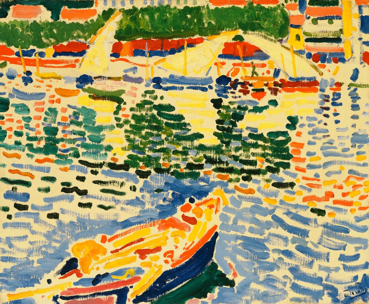 Veneet Colliouren satamassa, noin 1905 (öljy kankaalle). tekijältä Andre Derain