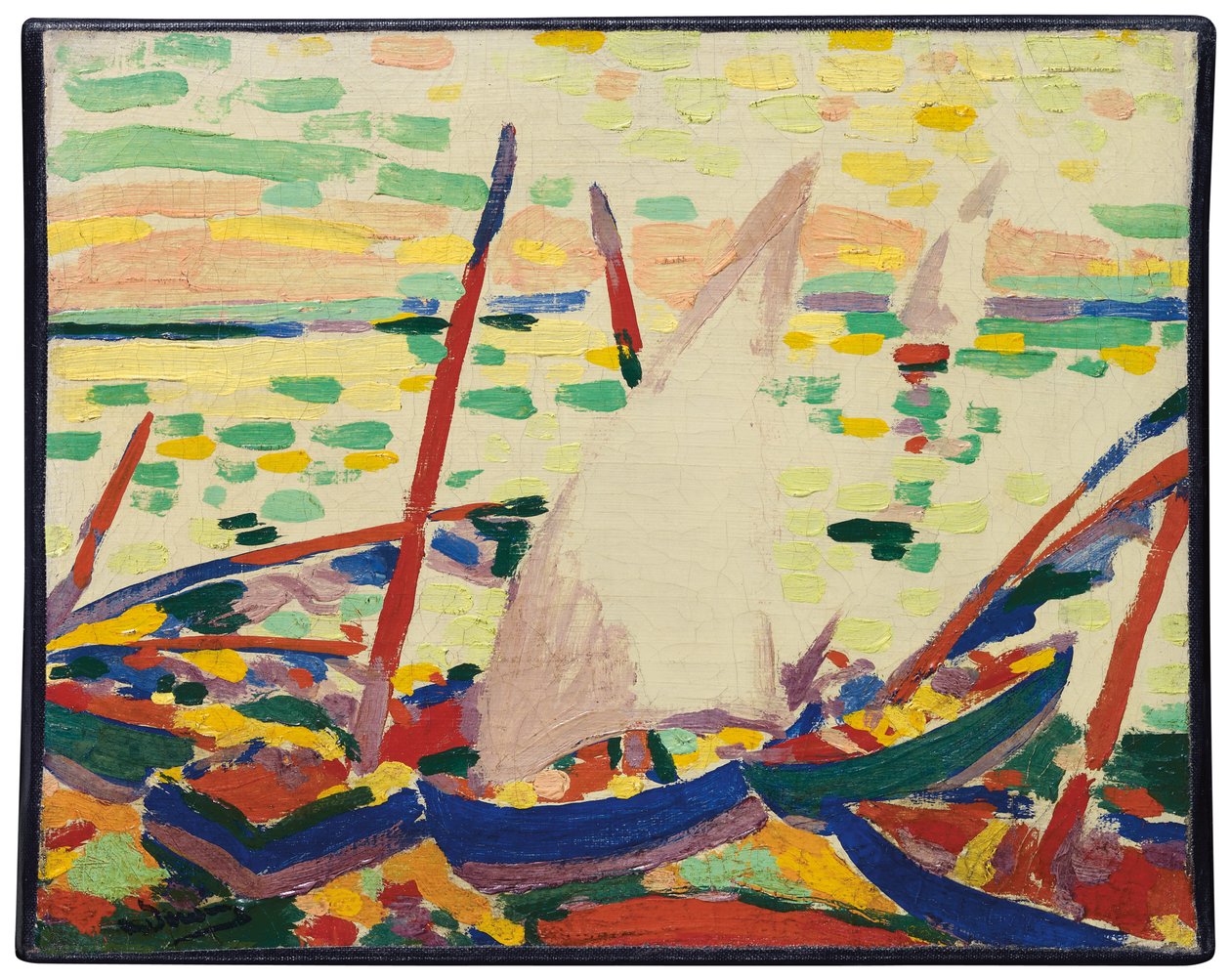 Veneet Colliouren rannalla; Bateaux sur la plage a Collioure tekijältä Andre Derain