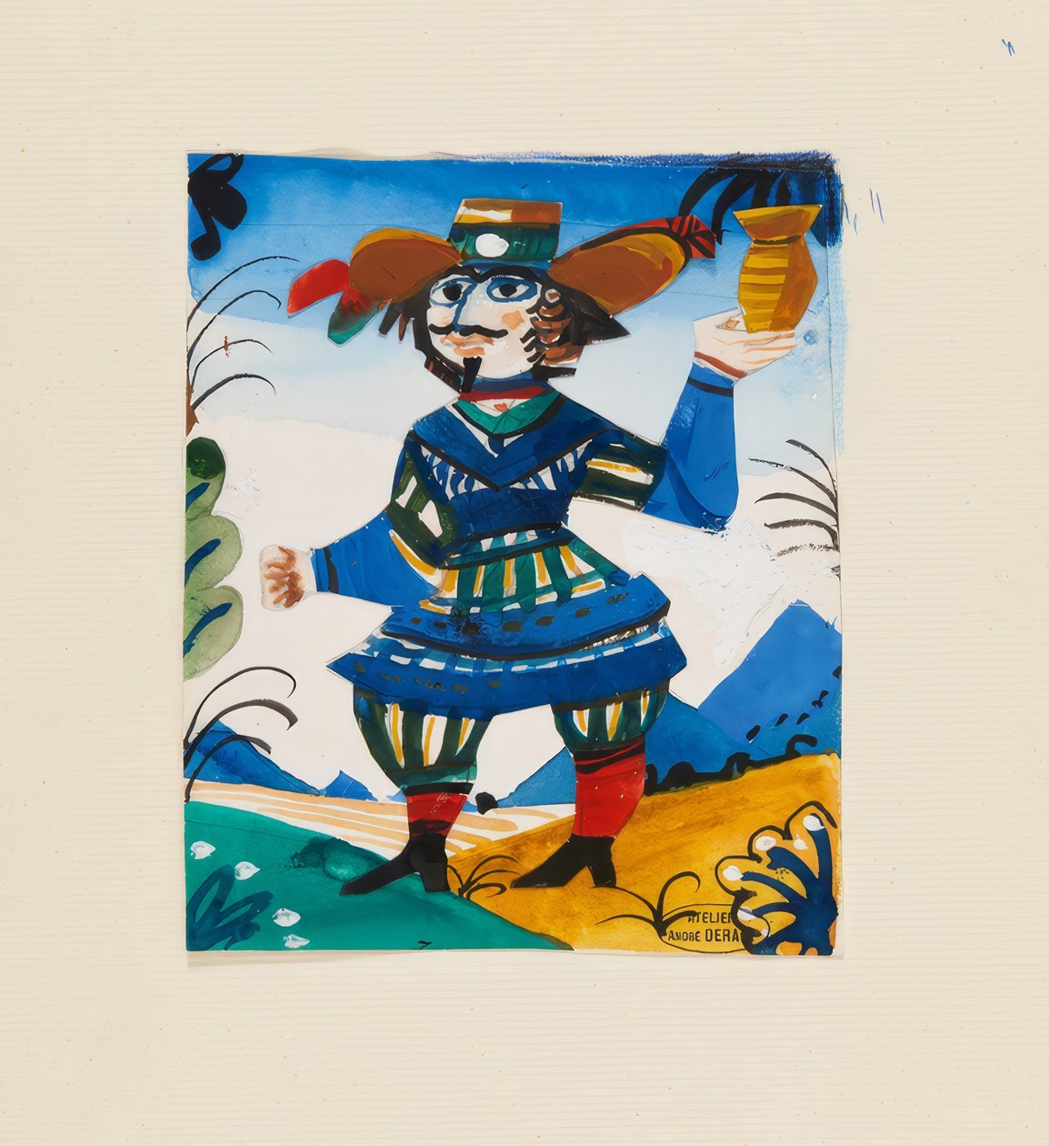 Hahmo kannun kanssa tekijältä Andre Derain
