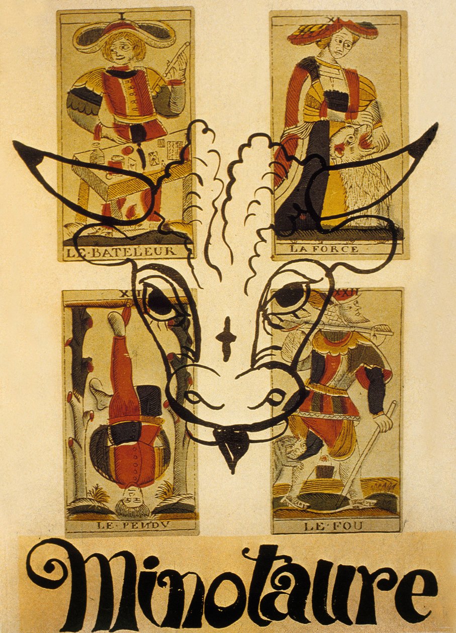 Ranskalaisen surrealistisen "Minotaure" -lehden kansi. tekijältä Andre Derain