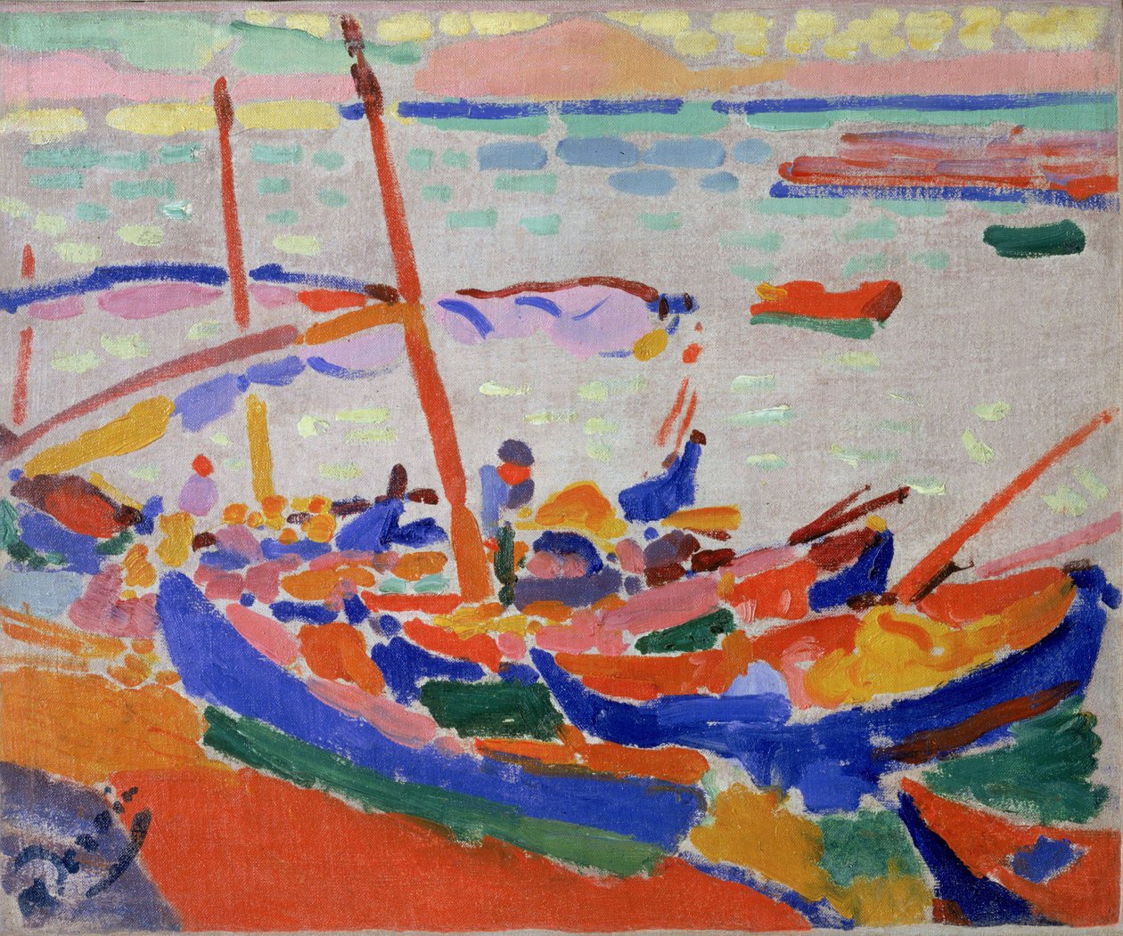 Kalastusveneet Collioure (Pyrenees Orientales, Ranska) (Kalastusvene, Collioure) tekijältä Andre Derain