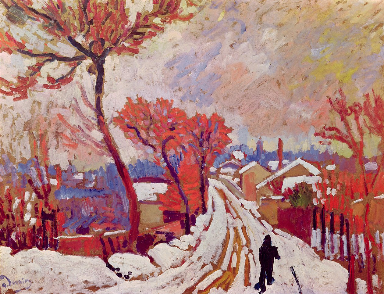 Maisema lumessa tekijältä Andre Derain