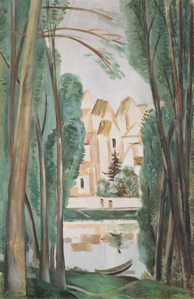 Maisema veneen kanssa (Carrieres-Saint-Denis) tekijältä Andre Derain