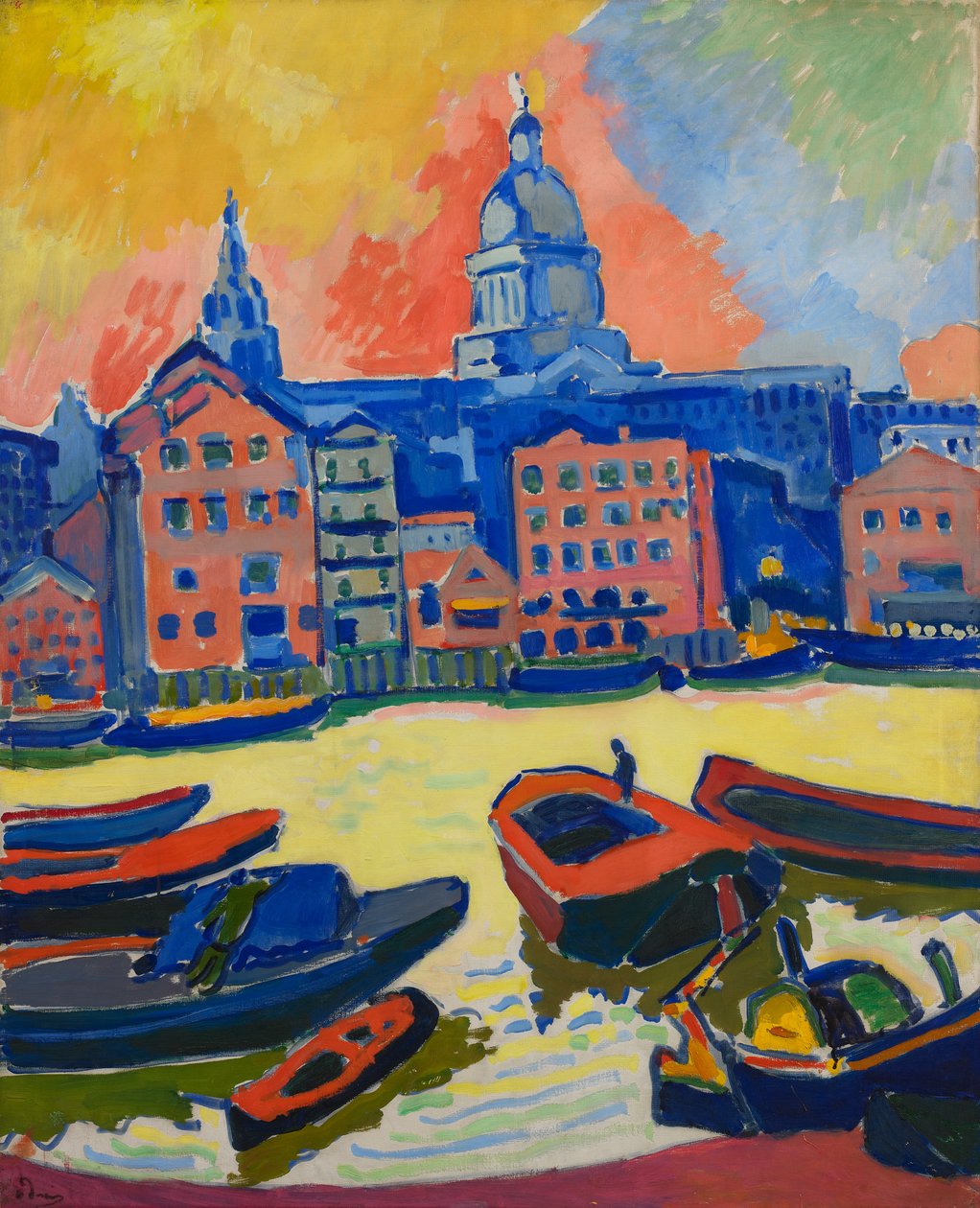 Lontoo: Pyhän Paavalin katedraali Thamesilta katsottuna tekijältä Andre Derain