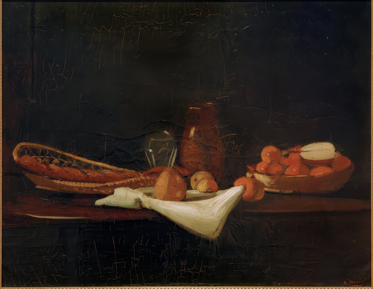 Asetelma leivän kanssa tekijältä Andre Derain