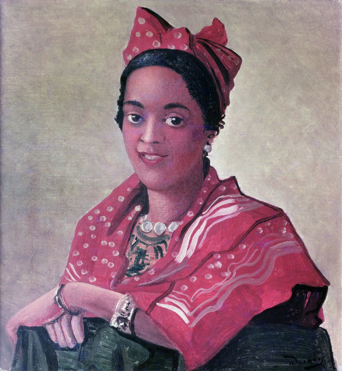 Tyttö Martiniquelta (öljy kankaalle) tekijältä Andre Derain
