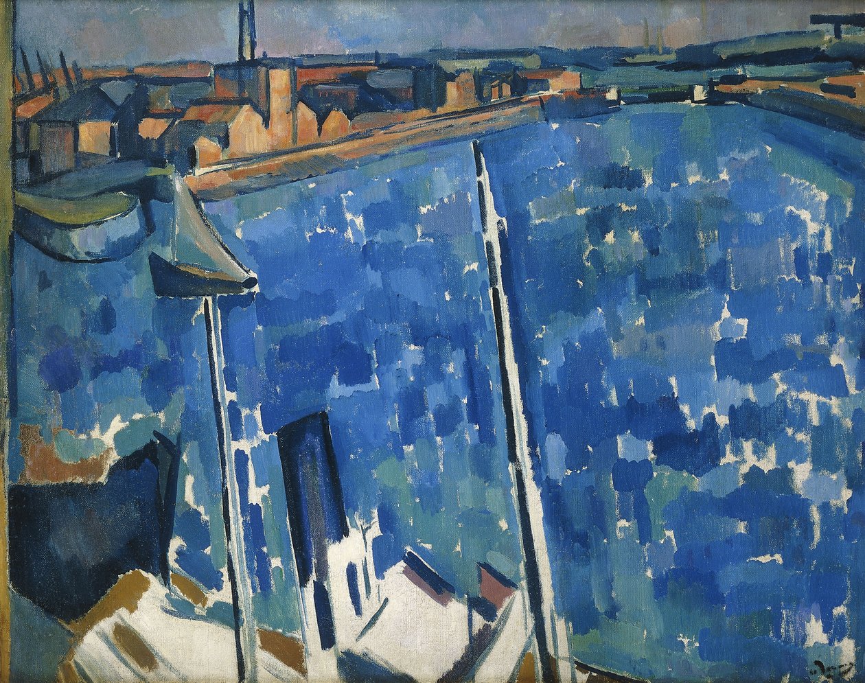 Le Havren satama, noin 1906-7 (öljy kankaalle). tekijältä Andre Derain