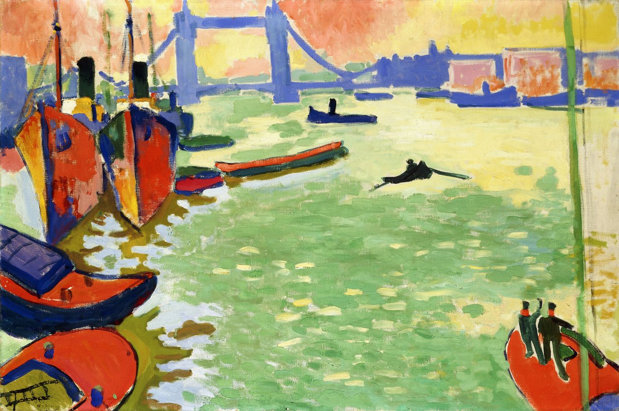 Thames ja Tower Bridge; La Tamise et Tower Bridge (Thames ja Tower Bridge) tekijältä Andre Derain
