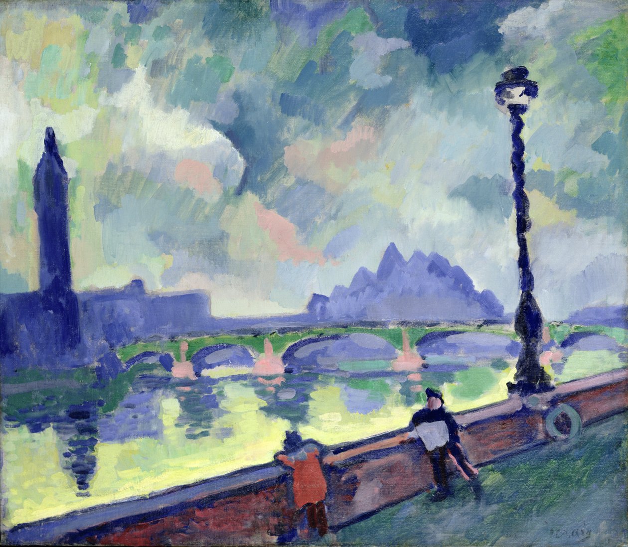 Näkymä Thamesiin Westminsterin sillalla, noin 1905-06. tekijältä Andre Derain