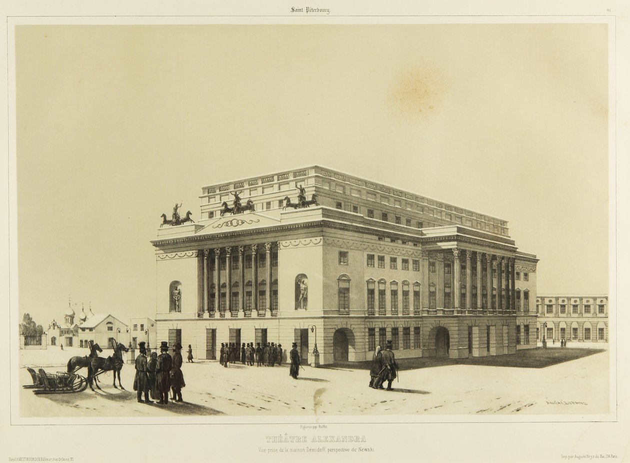 Alexandrinsky-teatteri Pietarissa, n. 1840 tekijältä Andre Durand