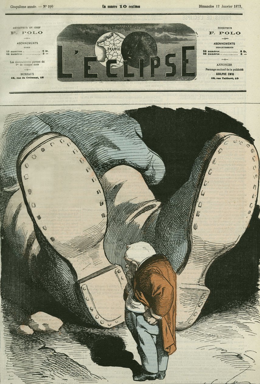 Adolphe Thiers (1797-1877), ranskalainen valtiomies. Kansi "" L