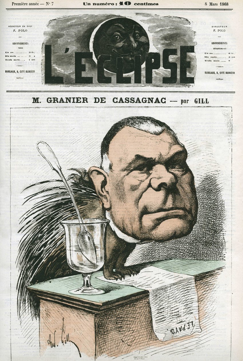 Adolphe de Granier de Cassagnac (1808-1880), ranskalainen toimittaja ja poliitikko. Kansi "" L