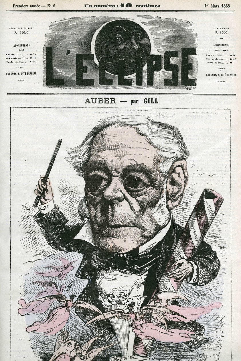 Auber Daniel-Francois-Esprit (1782-1871), ranskalainen muusikko. Kansi "" L