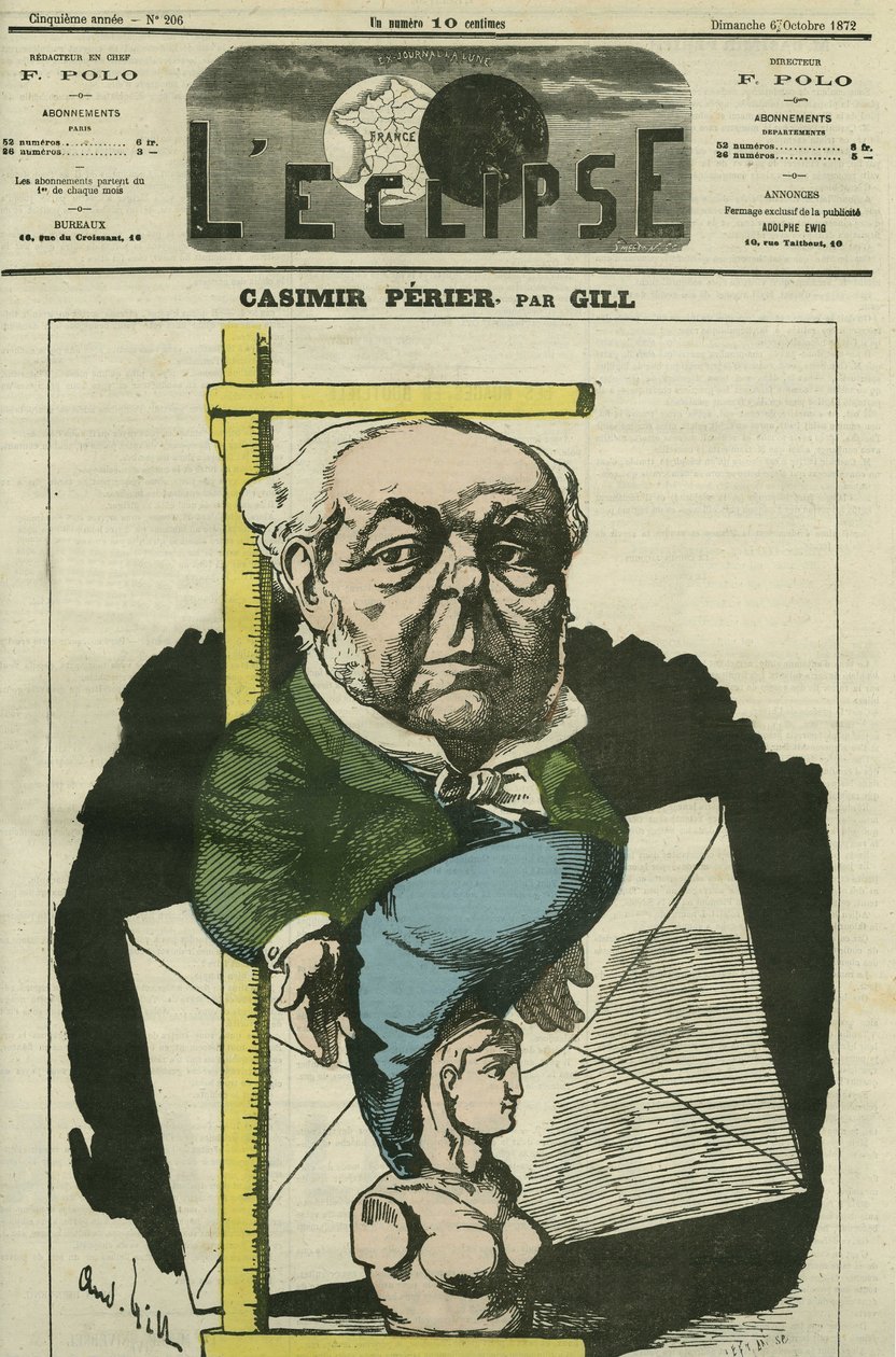 Auguste Casimir Perier (1811-1876), ranskalainen poliitikko. Kansi "" L