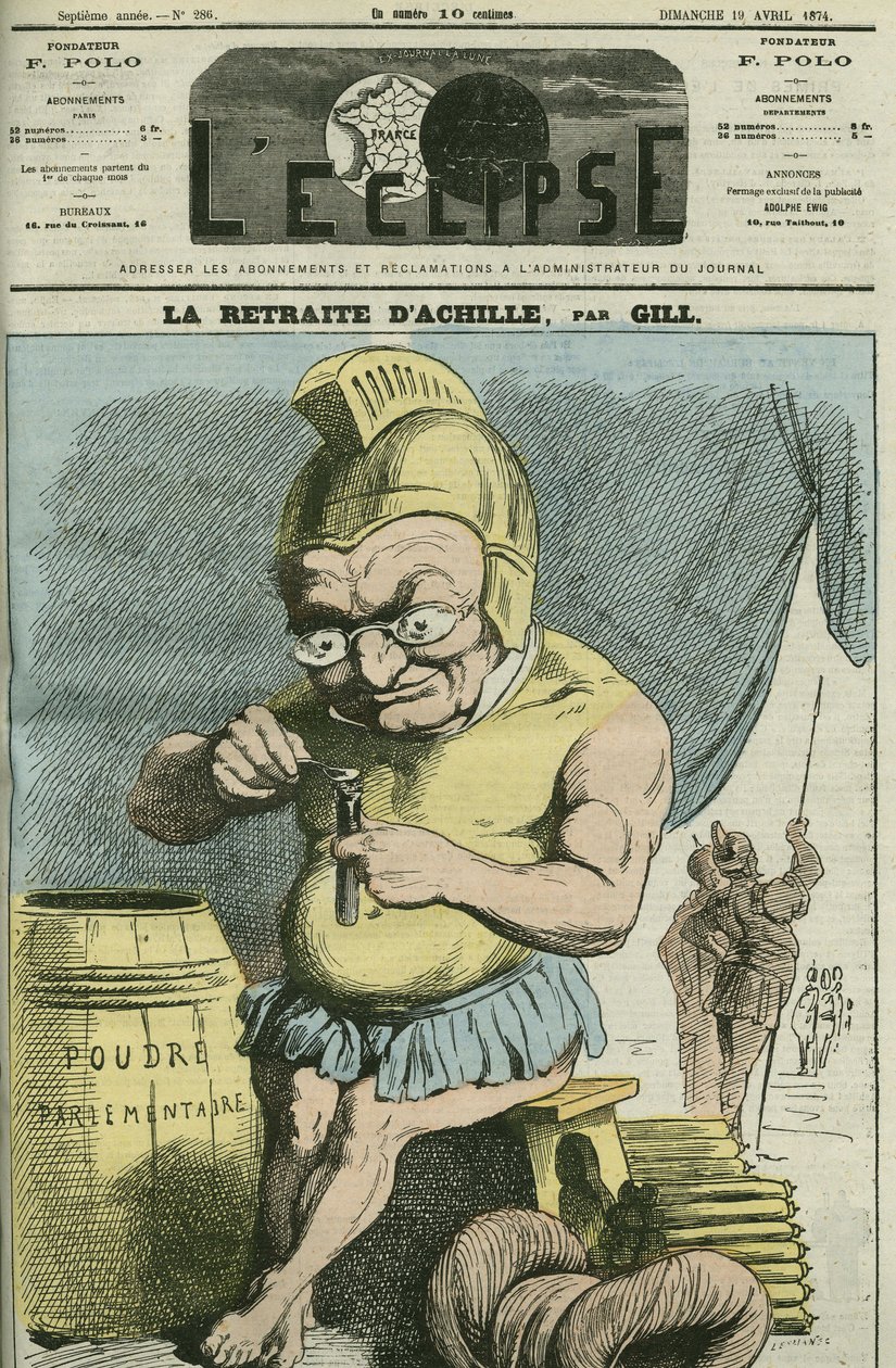 Sarjakuva: Adolphe Thiers (1797-1877), ranskalainen valtiomies. Kansi "" L