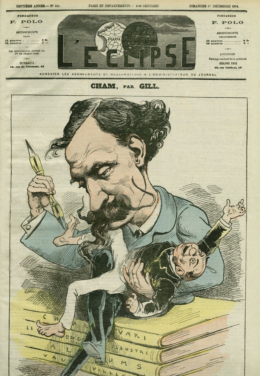 Sarjakuva: Amedee de Noe dit Cham (1818-1879), ranskalainen sarjakuvapiirtäjä. Kansi "" L