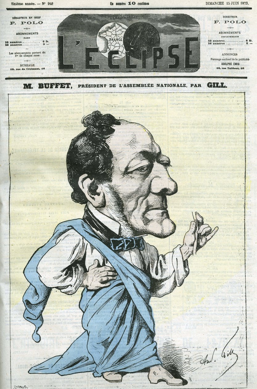Louis-Joseph Buffetin sarjakuva (Louis Joseph Buffet tekijältä Andre Gill