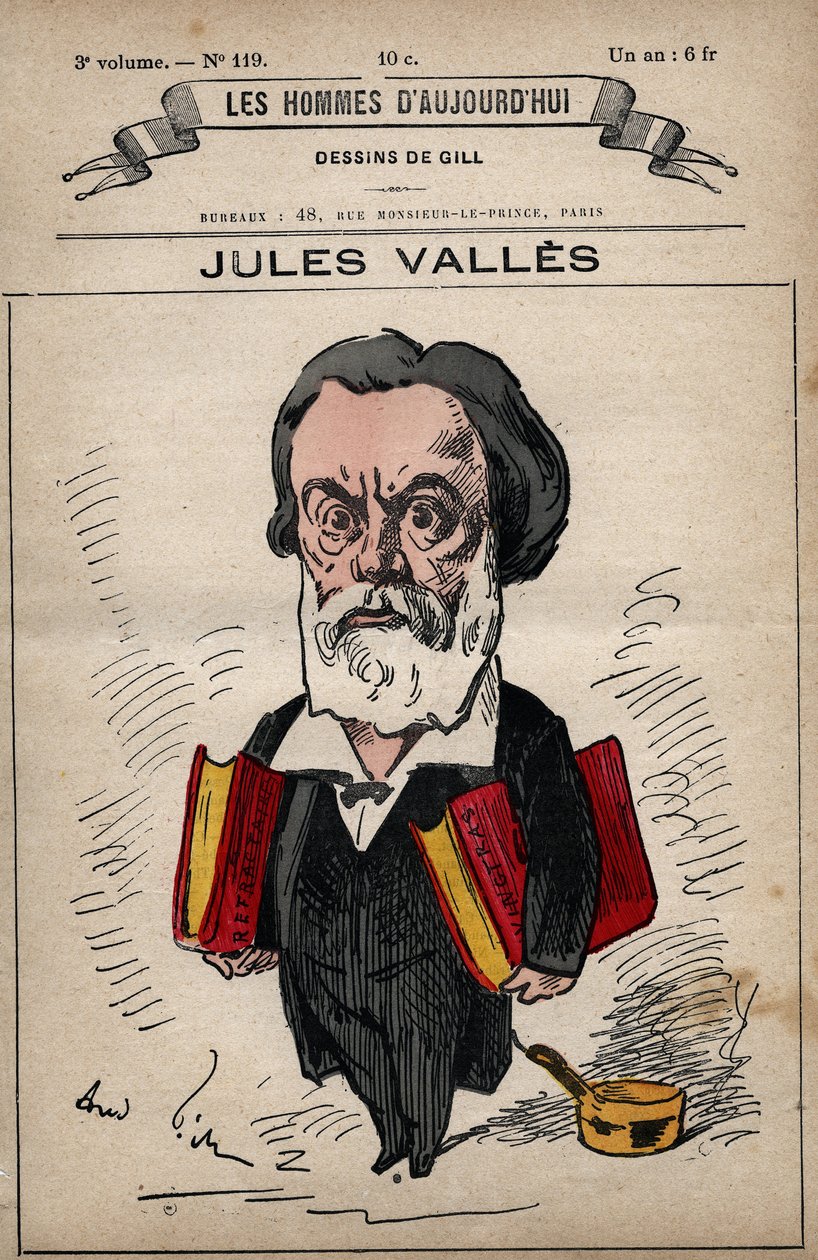 Sarjakuva Jules Vallesista (1832-1885) Les Hommes d