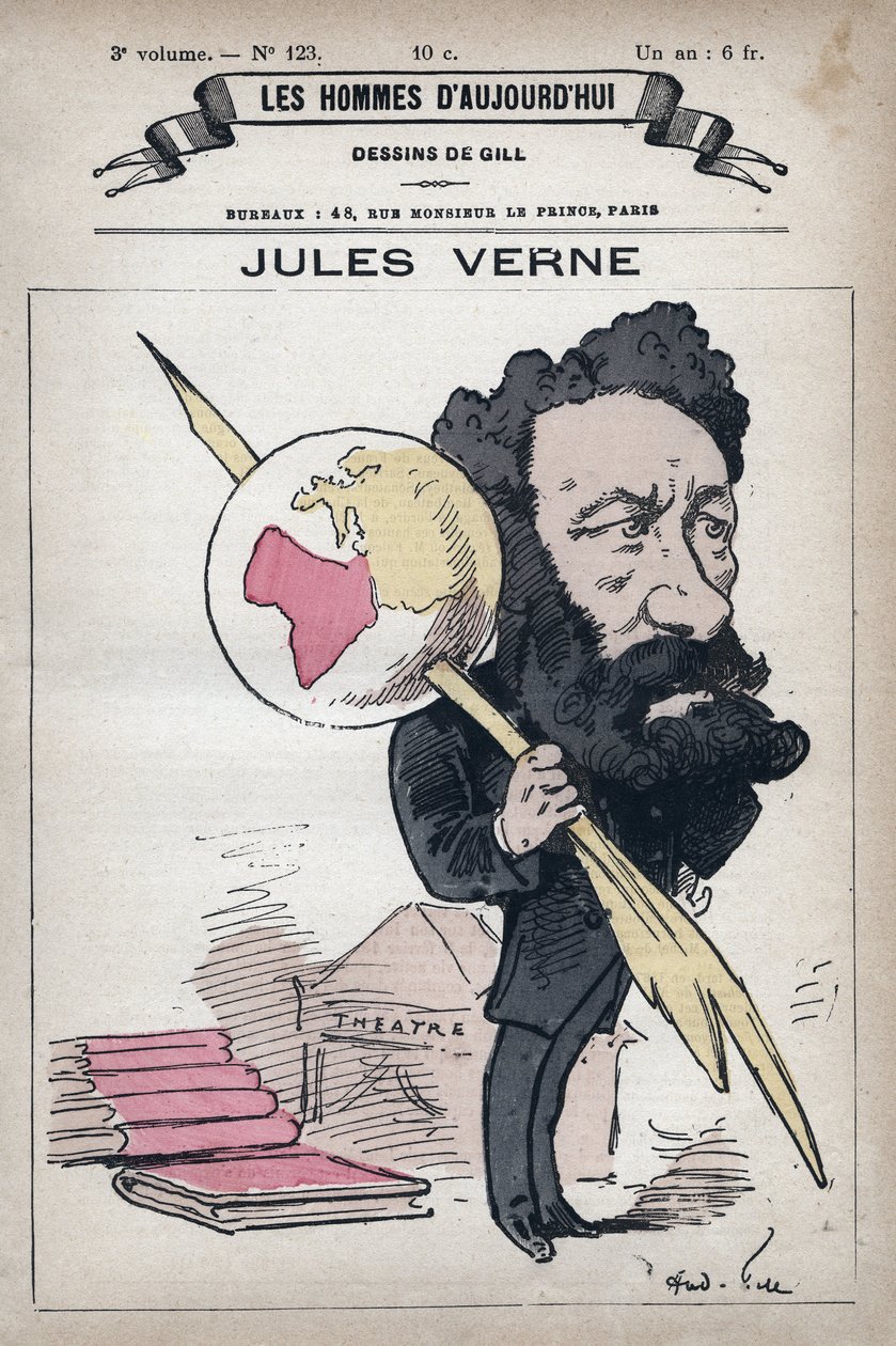 Sarjakuva Jules Vernen (1828-1905) elokuvasta "Les Hommes d