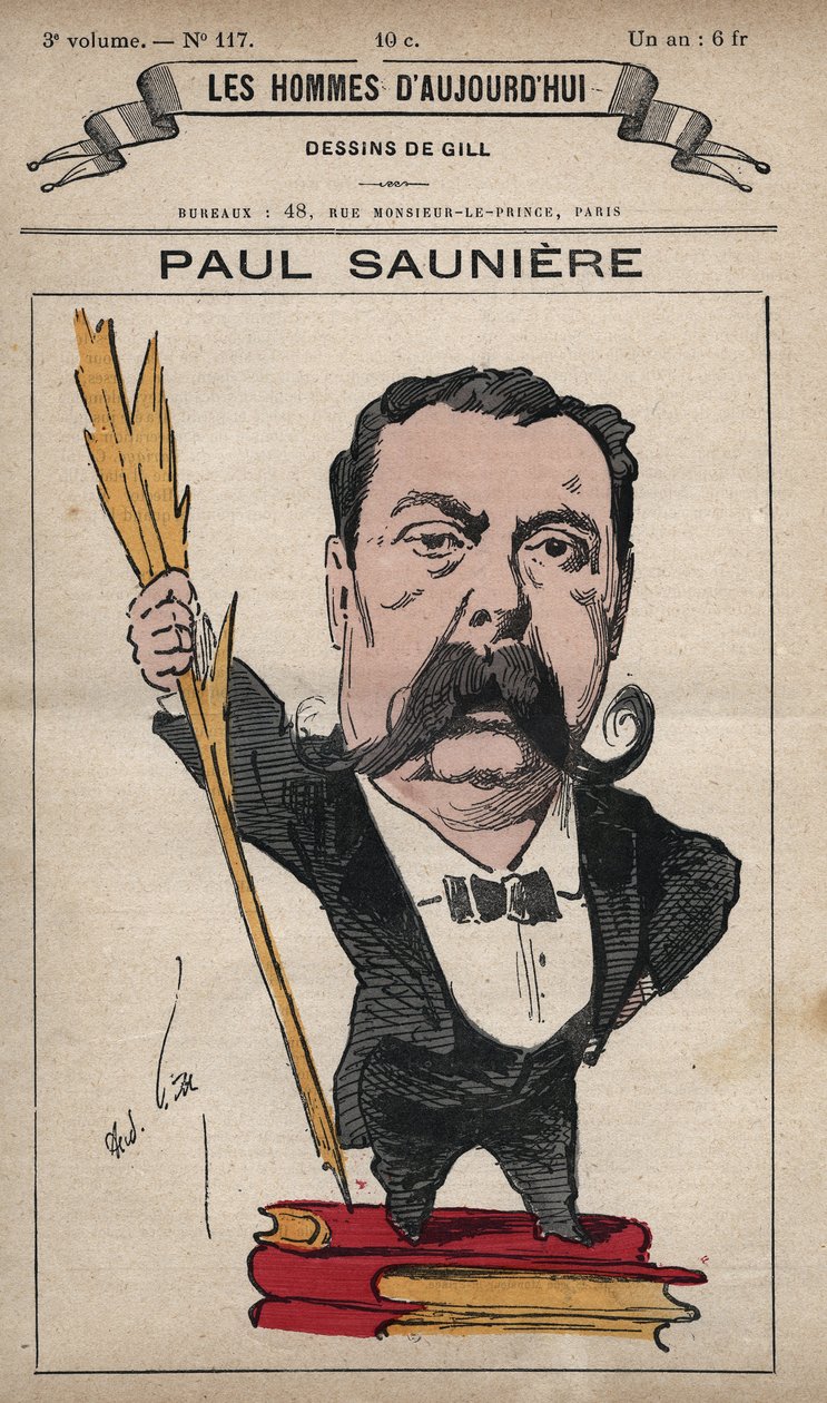 Sarjakuva Paul Saunieresta (1827-1894) Les Hommes d