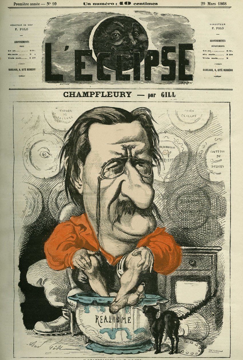 Champfleury, Jules Husson dit (1821-1889), ranskalainen kriitikko ja kirjailija. Kansi "" L