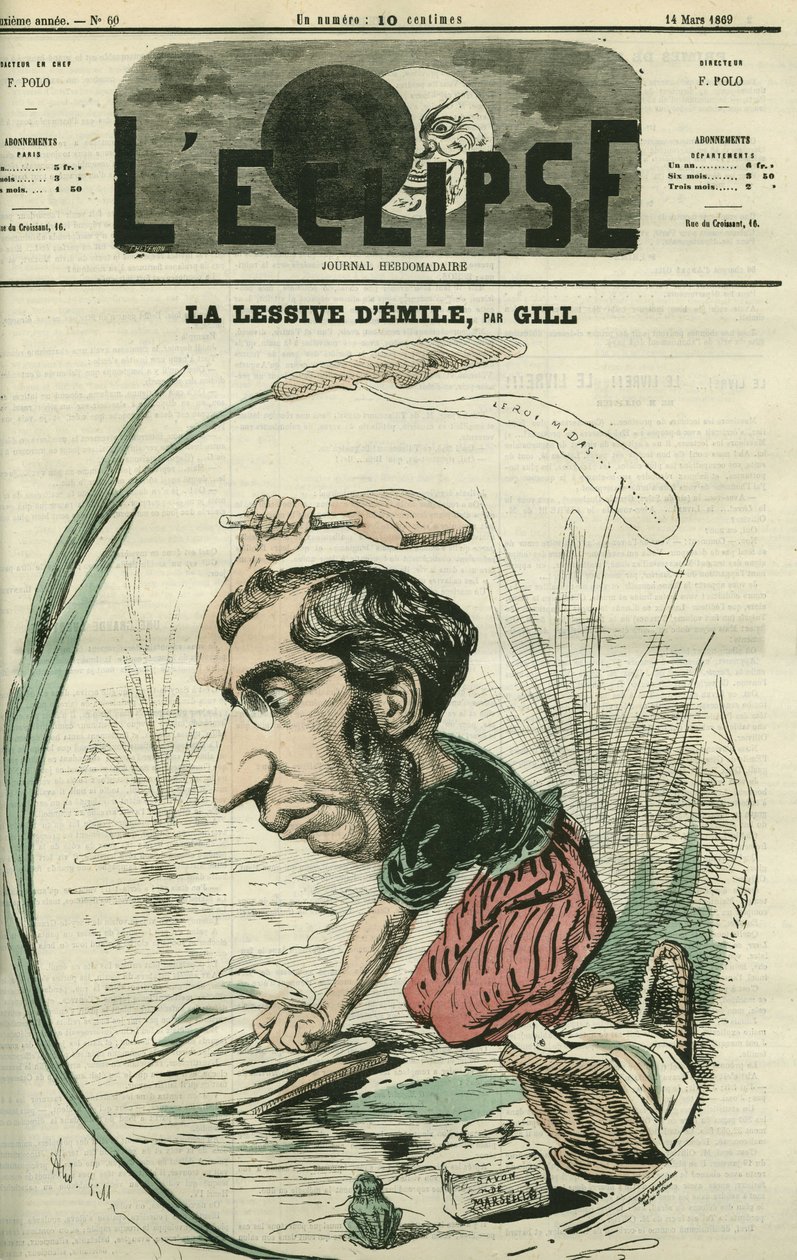 Emile Ollivier (1825-1913), ranskalainen poliitikko. Kansi "" L