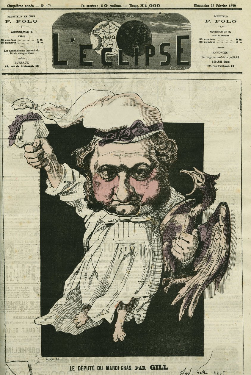 Eugene Rouher (1814-1884), ranskalainen poliitikko, bonapartistipuolueen johtaja. Kansi "" L