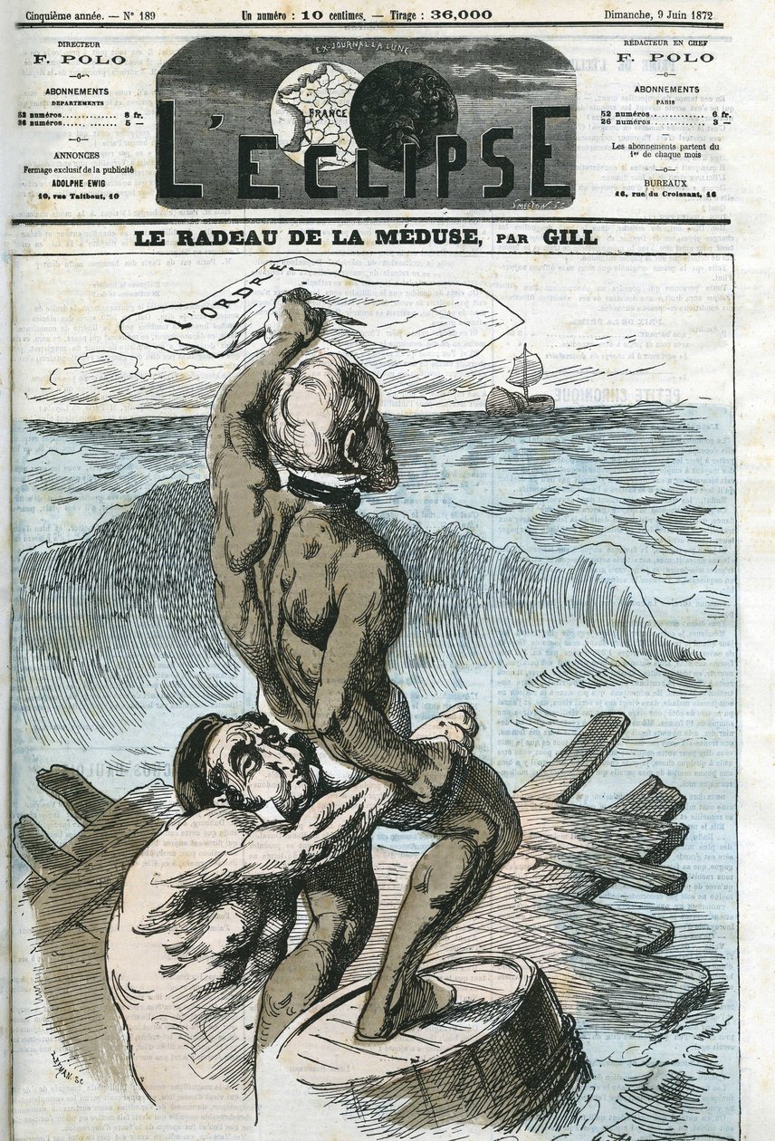 Eugene Rouher (1814-1884) ja Clement Duvernois (1836-1879), ranskalaiset poliitikot. Kansi "" L
