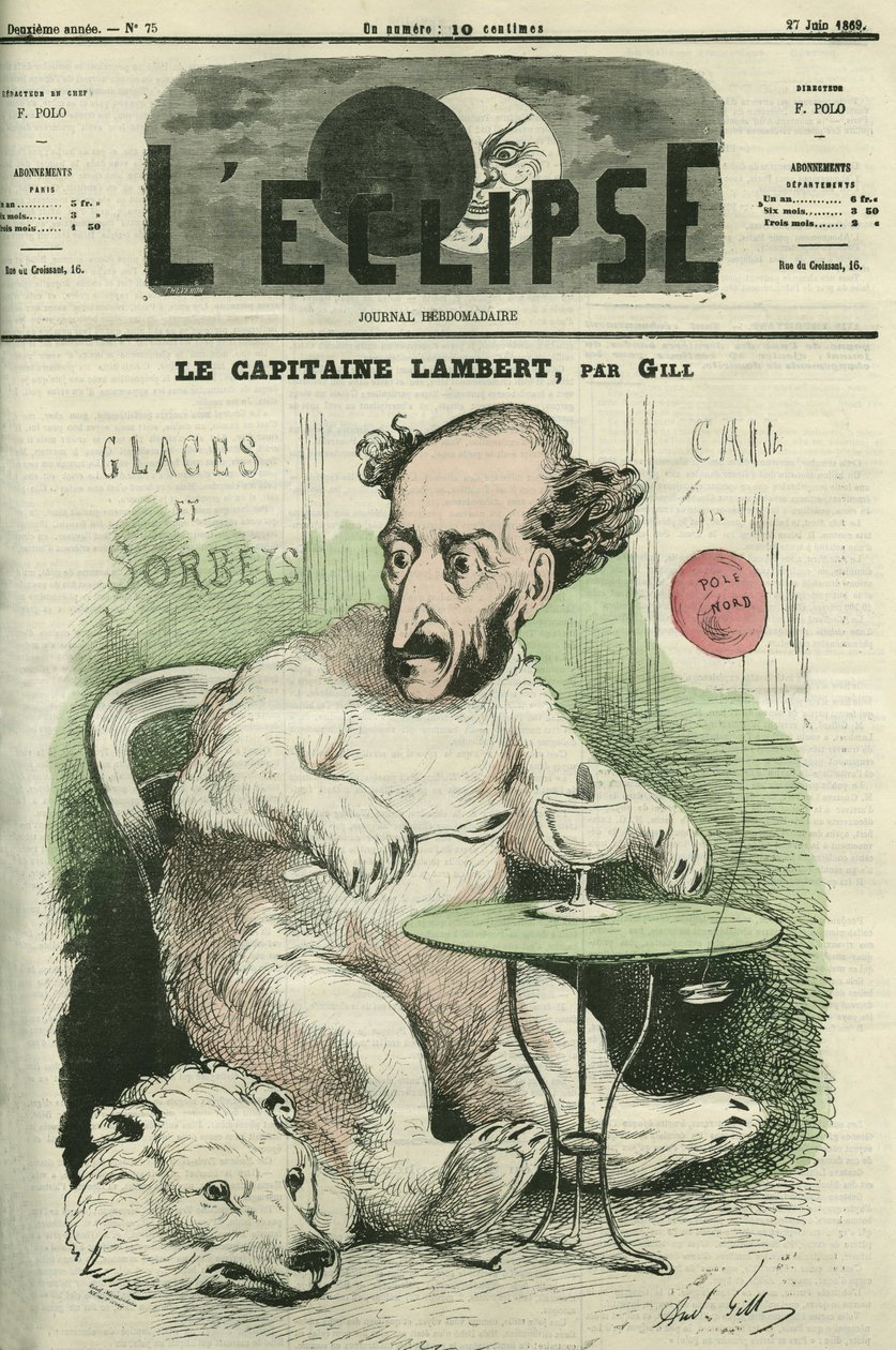 Gustave Lambert, ranskalainen tutkimusmatkailija ja tiedemies. Kansi "" L