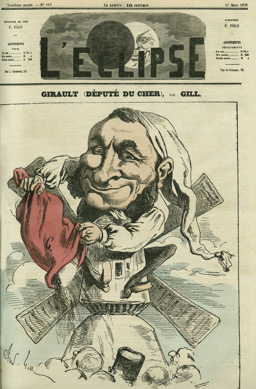 Jean Girault (1825-1909), ranskalainen mylläri ja poliitikko. Kansi "" L