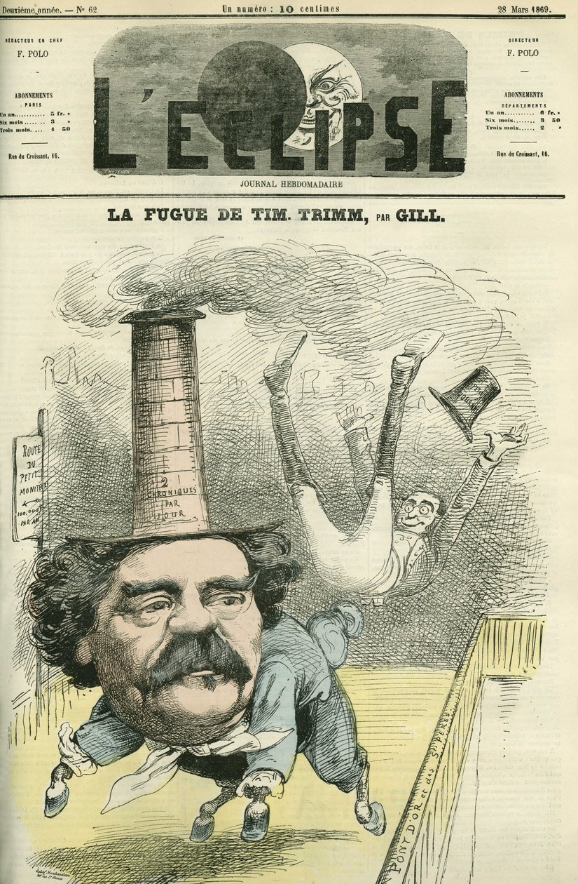 Leo Lespes dit Timothy Trim (1815-1875), ranskalainen toimittaja. Kansi "" L