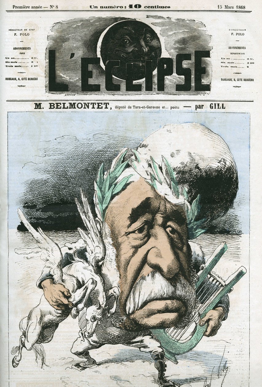 Louis Belmontet (1799-1879), ranskalainen runoilija ja poliitikko. Kansi "" L