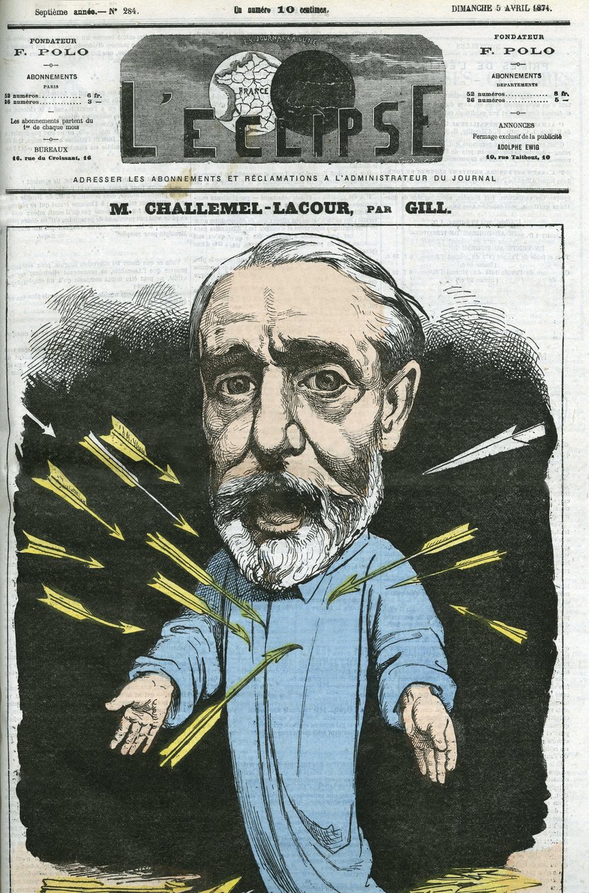 Paul-Armand Challemel-Lacour (1827-1896), poliitikko, diplomaatti ja ranskalaisen filosofian historioitsija. Kansi "" L