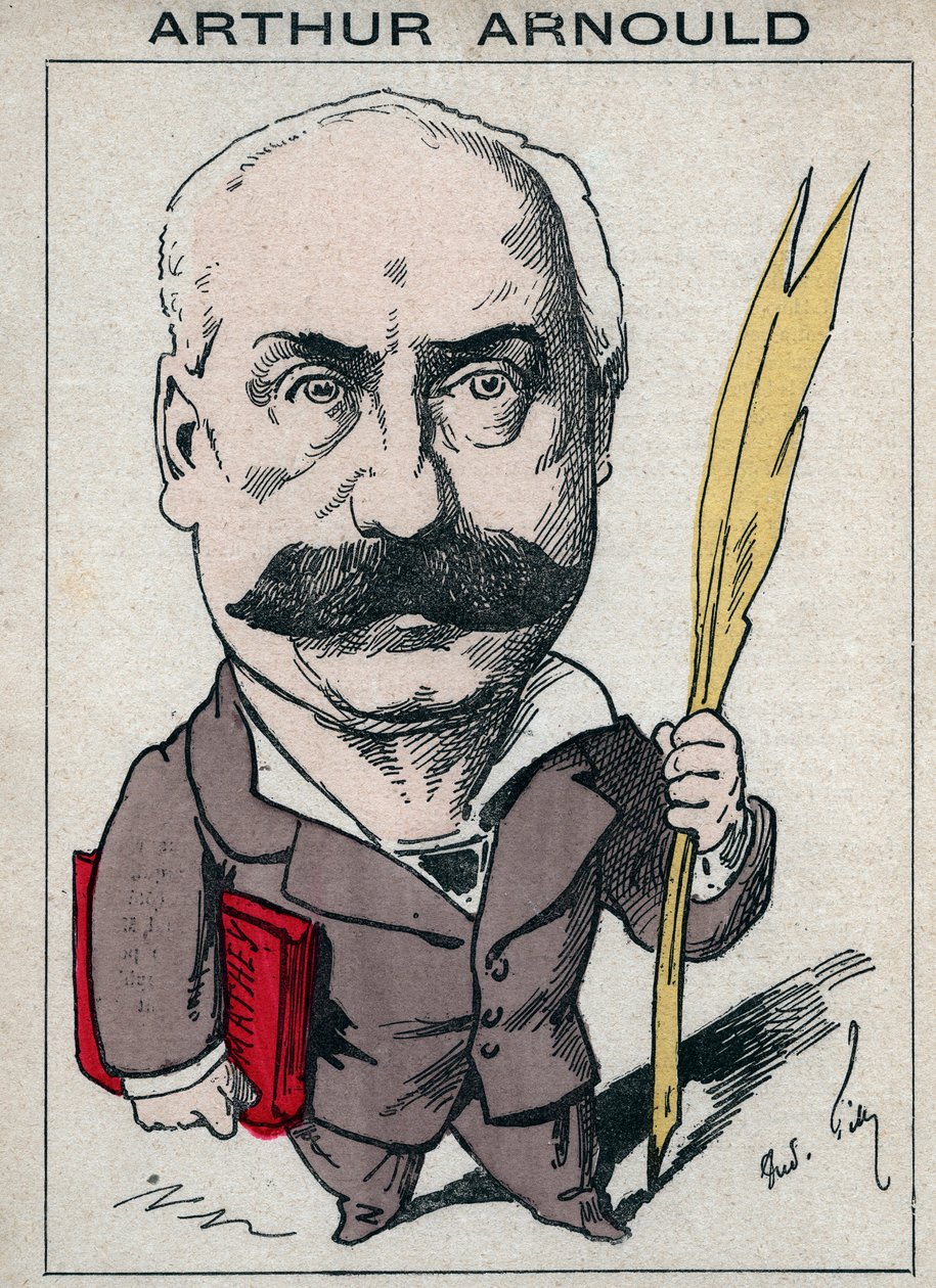 Arthur Arnouldin (1833-1895), ranskalaisen toimittajan ja poliitikon muotokuva, hän osallistui aktiivisesti Pariisin kommuuniin - Andre Gillin sarjakuva elokuvassa "Les Hommes d