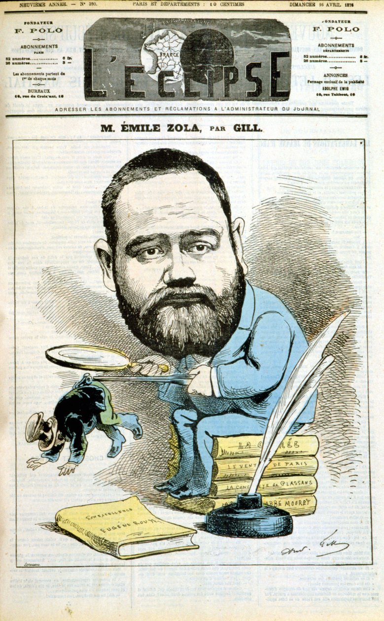 Emile Zolan muotokuva tekijältä Andre Gill