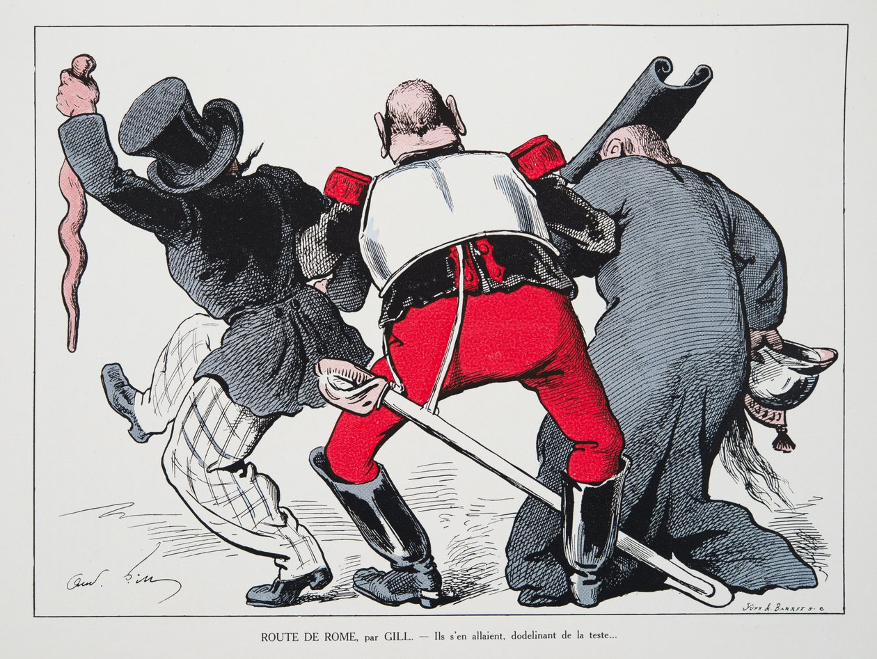 Tie Roomaan - he menivät sinne heiluttaen, Kolmannen tasavallan historia, osa I, Poliittinen historia, julkaisu 1933. tekijältä Andre Gill