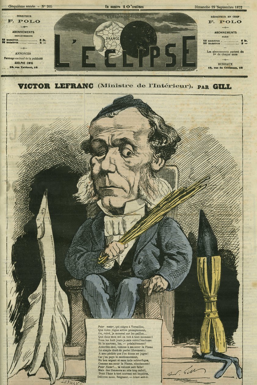 Victor Lefranc (1809-1883), ranskalainen poliitikko. Kansi "" L