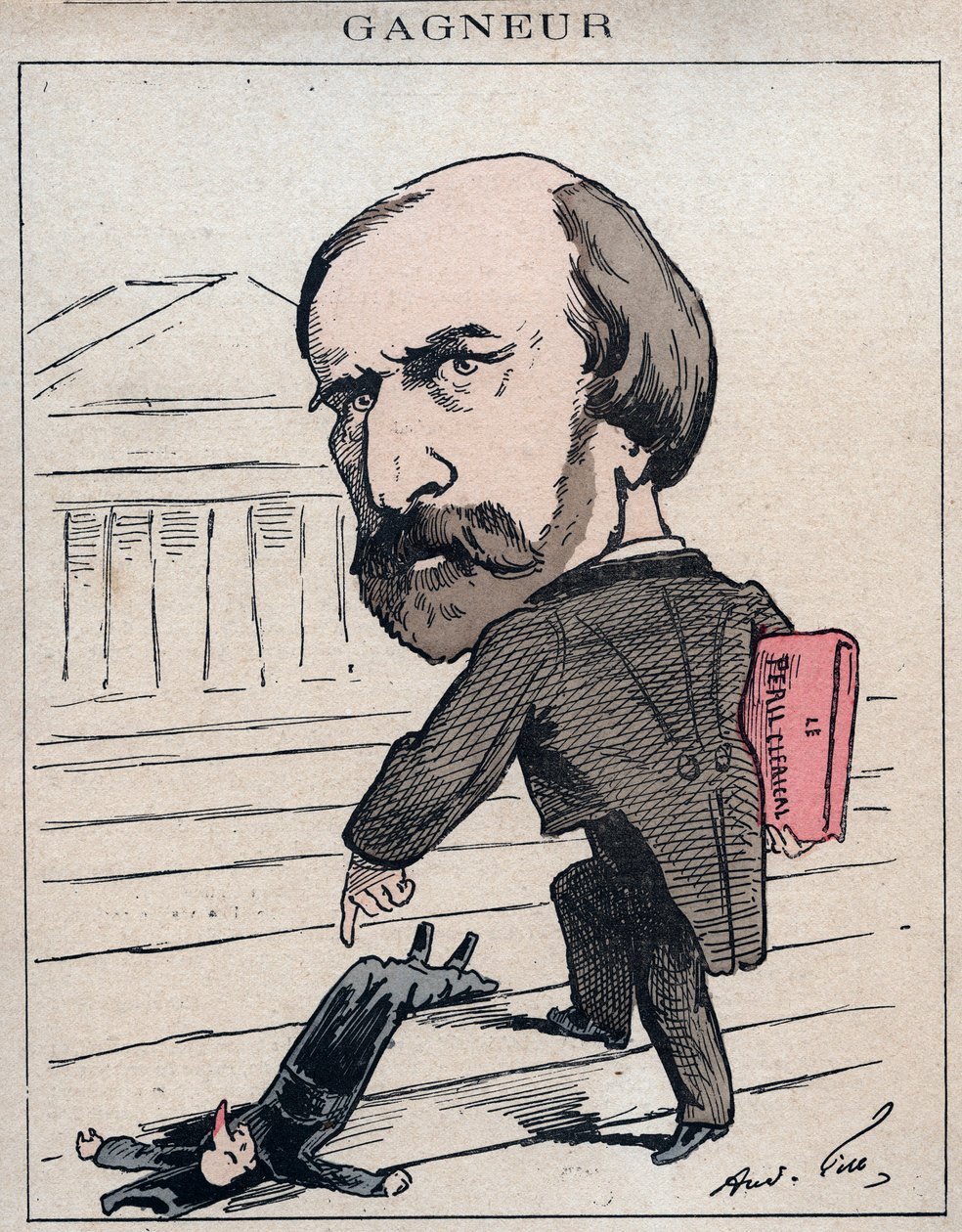 Wladimir Gagneur (1807-1889) Fourieristi ja sosialistinen taloustieteilijä, Juran edustaja (1873) - Andre Gillin sarjakuva elokuvassa "Les Hommes d