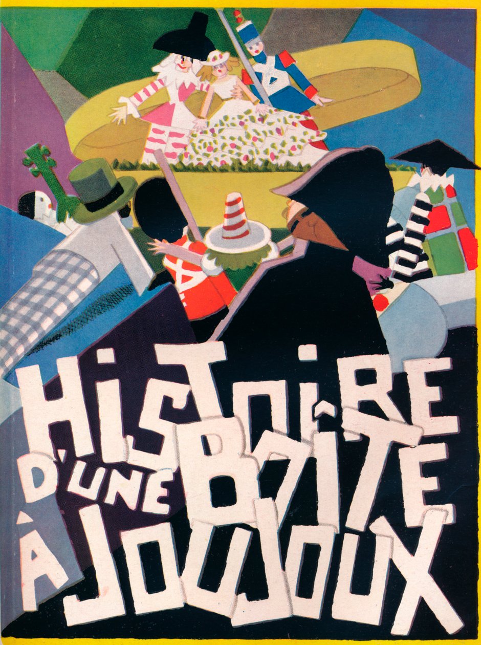 Andre Hellen kansisuunnittelu Histoire dune Boite a Joujouxille, 1926, 1929 tekijältä Andre Helle