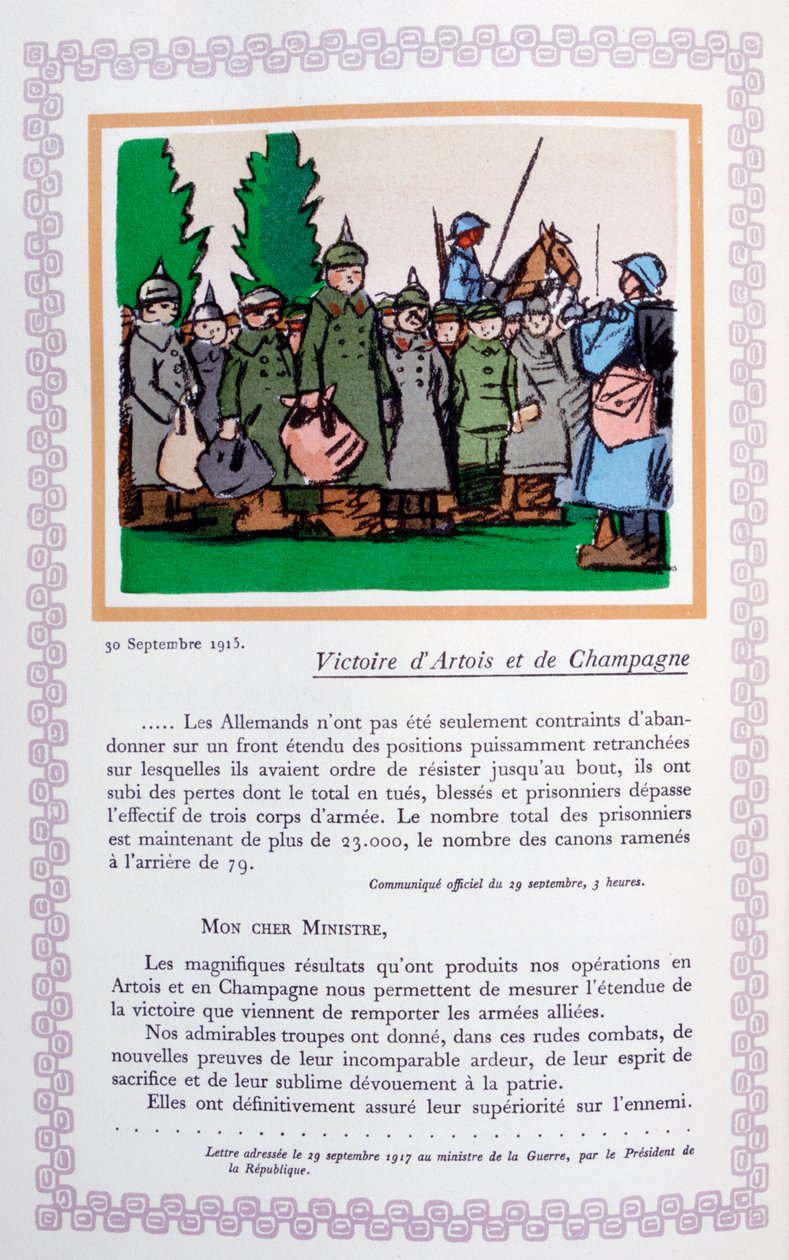 Voitto Artoisissa ja Champagnessa, 30. syyskuuta 1915, 1919 tekijältä Andre Helle