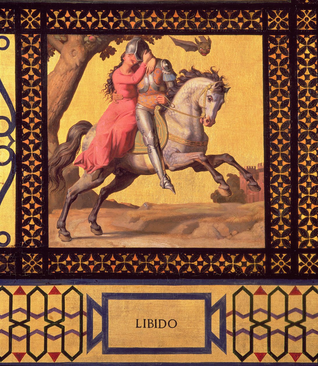 Hyvä ja paha: Libido, 1832 yksityiskohta teoksesta 89709 öljy kankaalle tekijältä Andre Jacques Victor Orsel