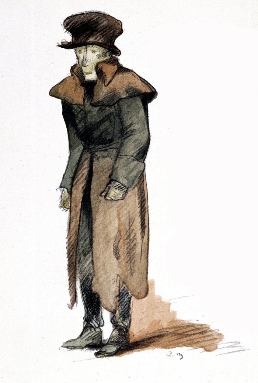 Mare Andren (1885 - 1932) kuvitus Honore de Balzacin romaaniin "Eversti Chabert" tekijältä Andre Mare