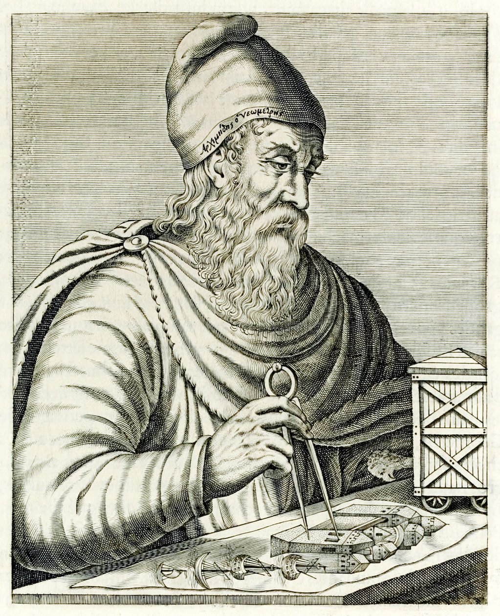 Archimedes of Syracuse from "True Portraits" André Thévet julkaisi vuonna 1594 tekijältä Andre Thevet