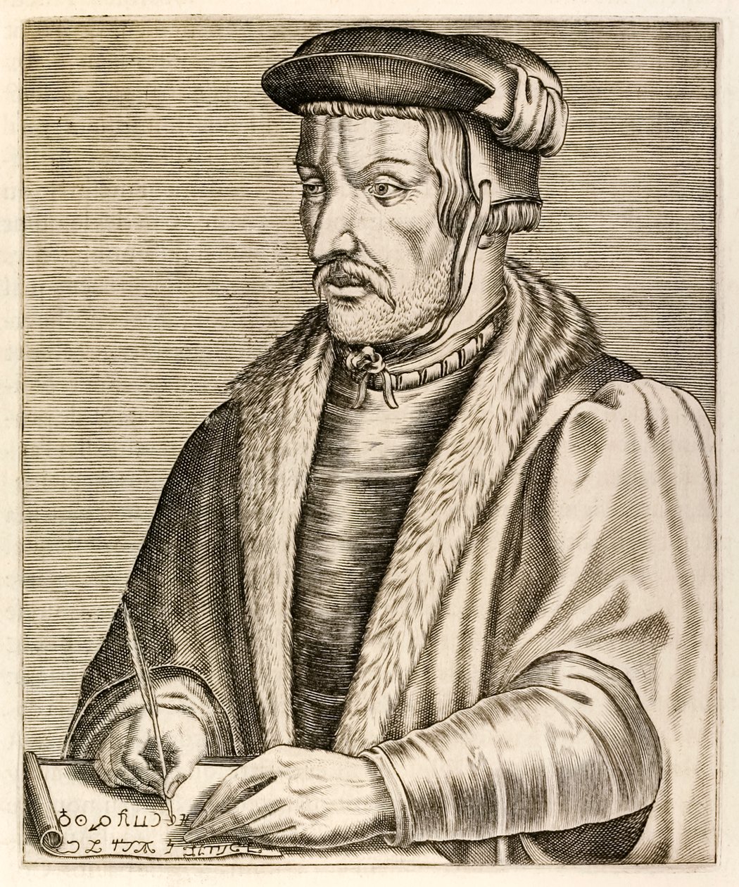 Heinrich Cornelius Agrippa, ?True Portraits? André Thévet, julkaistu vuonna 1584 tekijältä Andre Thevet
