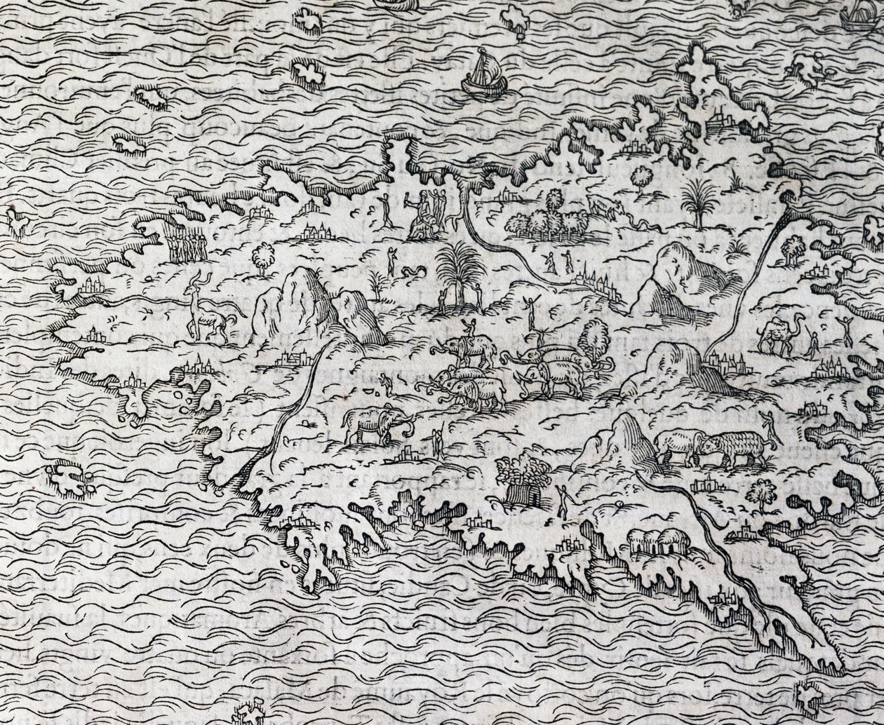 Sumatran kartta, kaiverrus Andre Thevet (1504-1592), Pariisi, Ranska tekijältä Andre Thevet