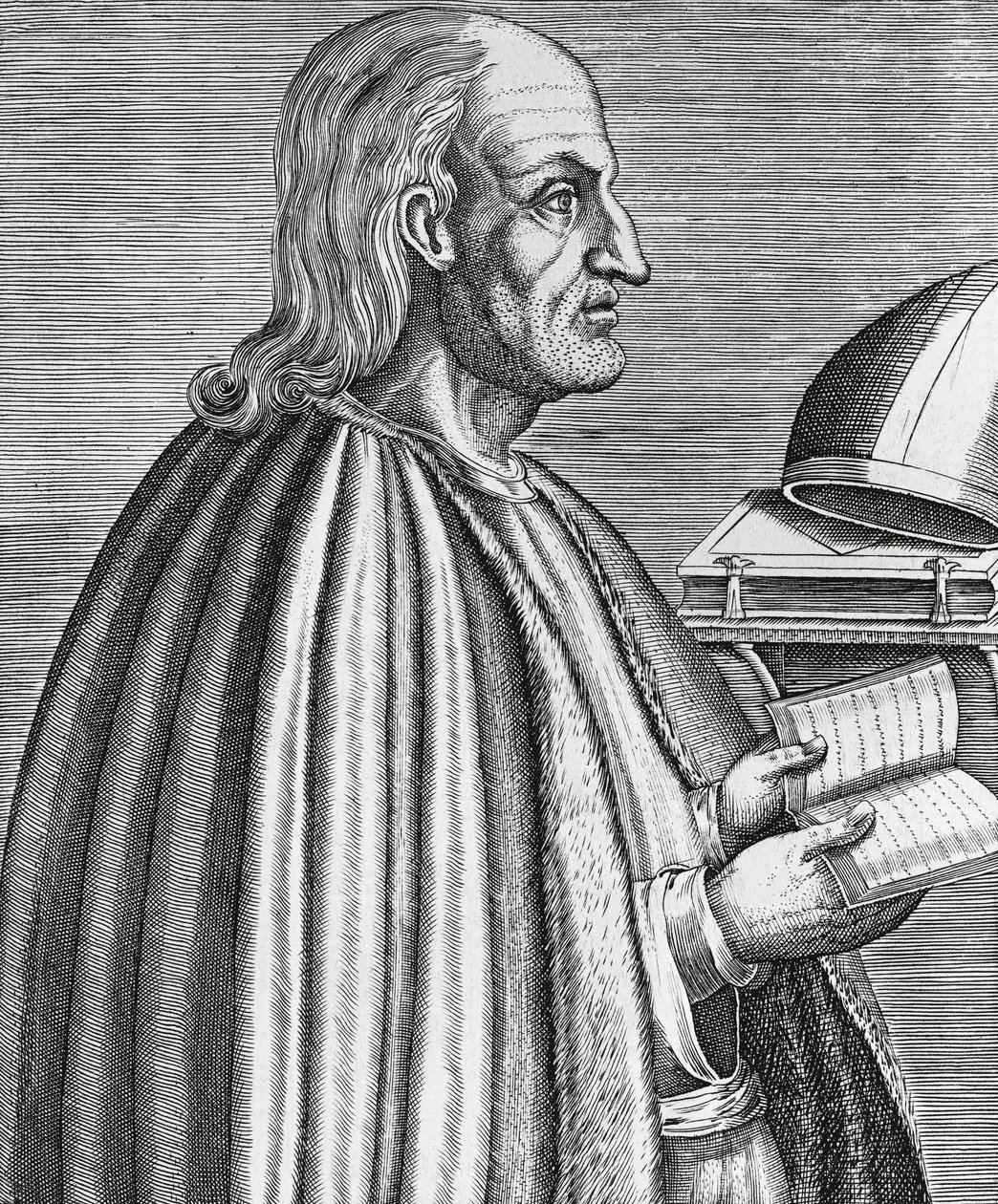 Muotokuva Anselmista Canterburysta, joka tunnetaan myös nimellä Anselm of Aosta (1033-1109), pyhimys, teologi ja kirkon tohtori, Canterburyn arkkipiispa, Andre Thevetin (1502-1590) kaiverrus vuodelta 1584 tekijältä Andre Thevet