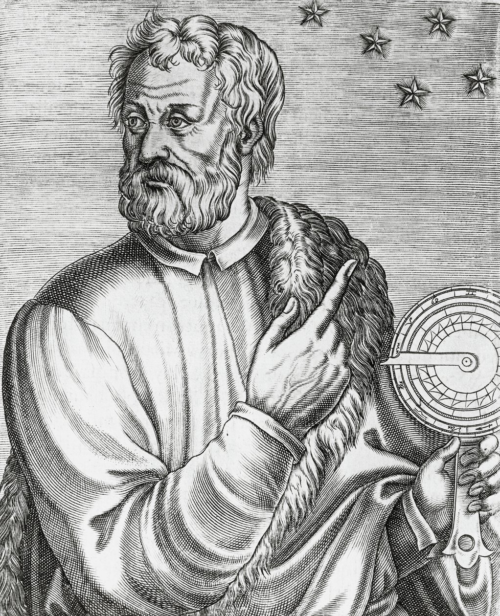 Muotokuva Christopher Columbuksesta (1451-1506), italialainen navigaattori, kaiverrus teoksesta The True Portraits and Lives of Illustrious Men tekijältä Andre Thevet