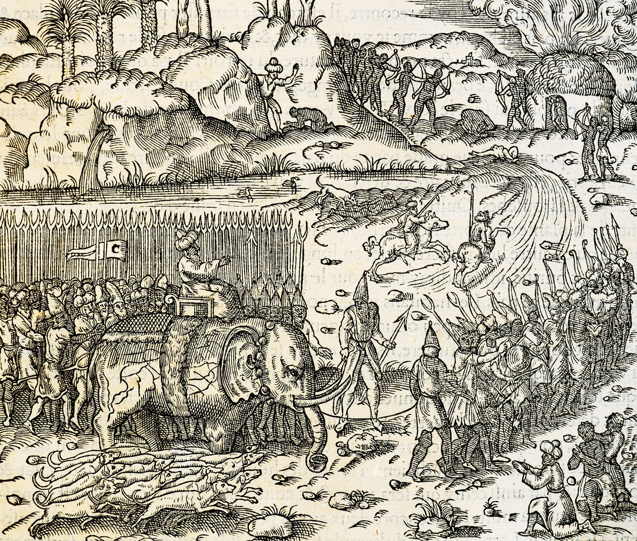 Sofalan valtakunta, Mosambikin kultakaivokset, kaiverrus Universal Cosmology, Andre Thevet (1504-1592), Pariisi tekijältä Andre Thevet