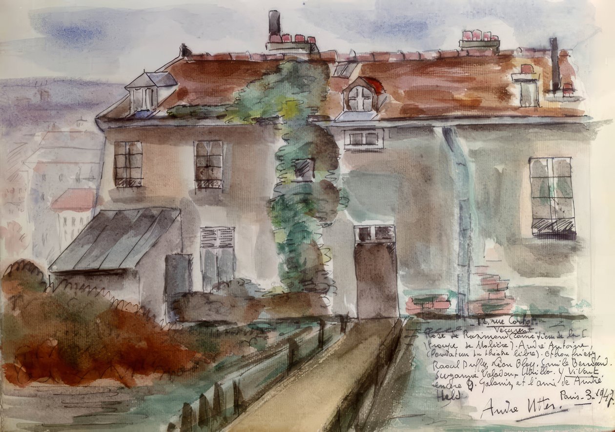 Pariisi, talo 12 Rue Cortot tekijältä Andre Utter