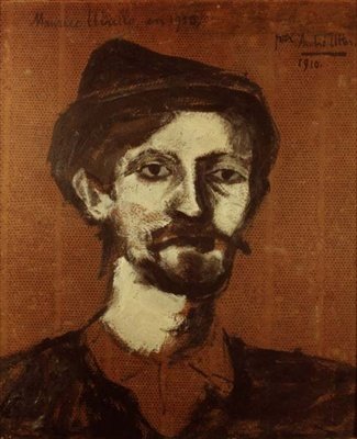 Maurice Utrillon (1883-1955) muotokuva (öljy aluksella) tekijältä Andre Utter